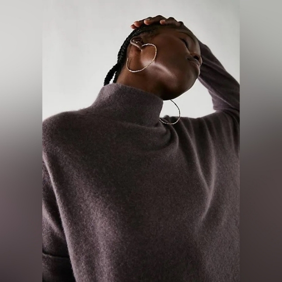 Free People Ottoman Cashmere Tunic- purple coal - Picture 3 of 16